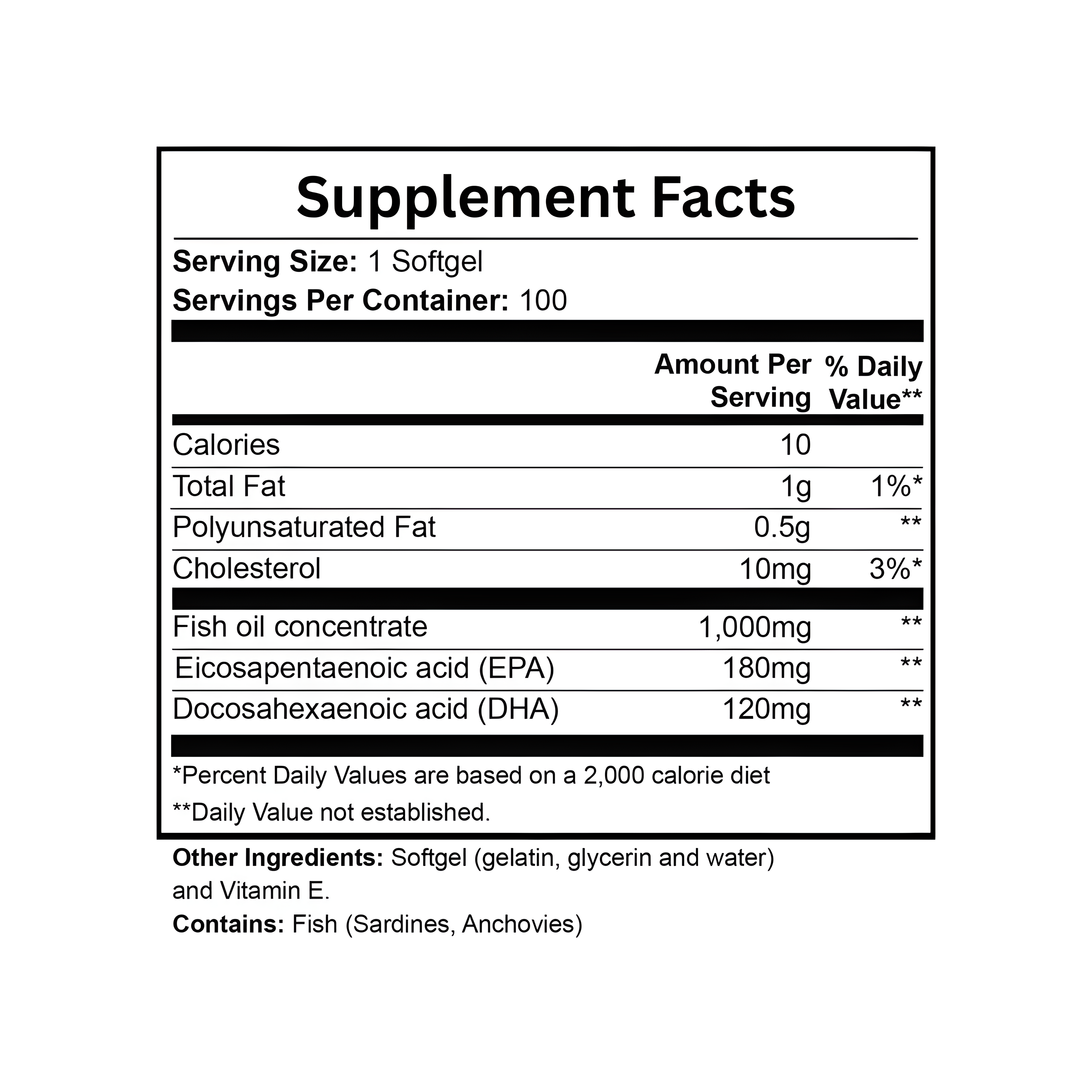 Omega-3 EPA 180mg + DHA 120mg